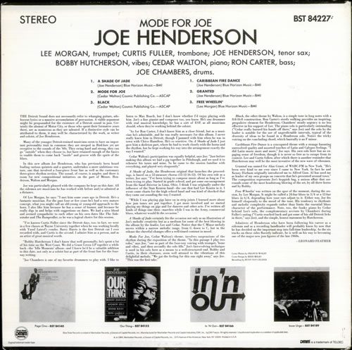 LPレコード ジョー・ヘンダーソン／モード・フォー・ジョー オンライン